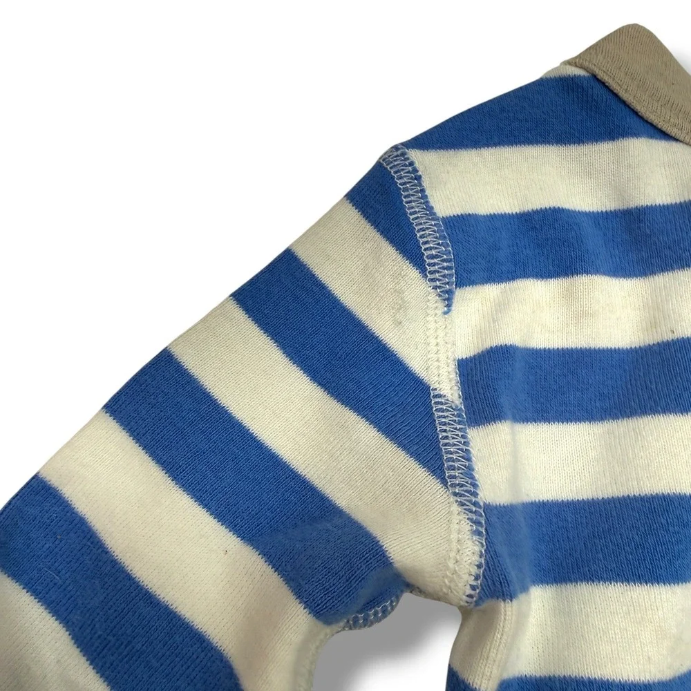 Star Wars‎ R2-D2 Pajama Top Boys Sz 6 Blue White Striped Long Sleeve Droid Shirt